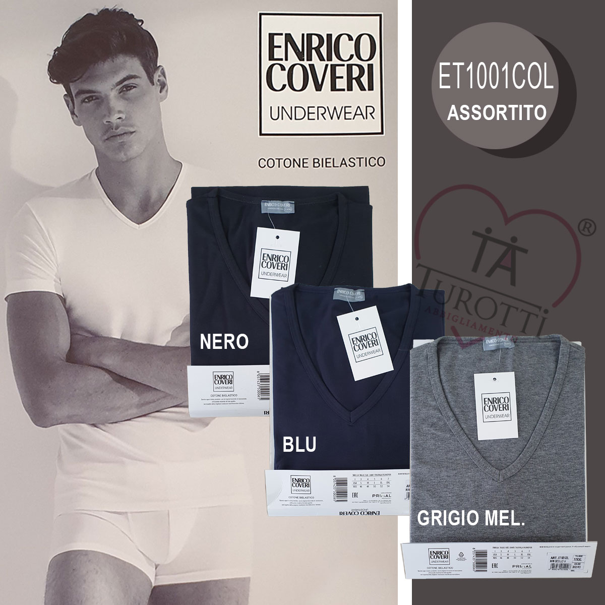 maglietta intima uomo enrico coveri set da 3 maglietta intima uomo enrico coveri set da 3