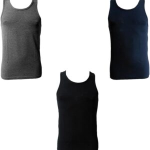 set 3 canotte uomo enrico coveri et1002 spalla larga in cotone bielastico